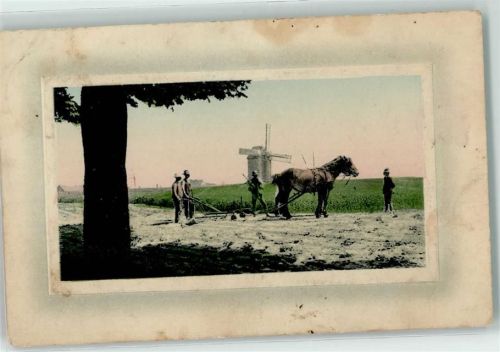 1911 Passepartout Acker pllügen AK