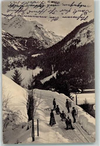 87541 W8973 Hindelang 1911 - Wintersportplatz Schlitten