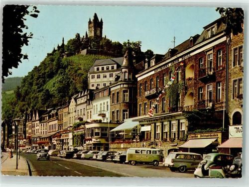 Cochem Uferstraße Reiseandenken-Geschäft Reichsburg Cochem VW-Käfer VW-Buli Motorroller