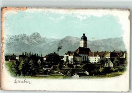 85560 W8017 Ebersberg , Oberbay 1911 Gebrauchsspuren Klosterkirche St. Sebastian