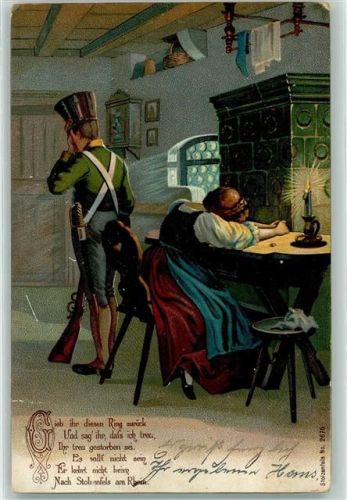 1904 Den Ring zurückgeben , sag ihr, ich bin treu gestorben , er kehrt nicht heim nach Stolzenfels