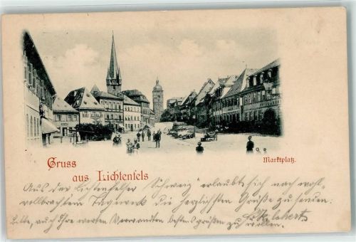 96215 W8620 Lichtenfels , Bay 1898 - Marktplatz Marktszene