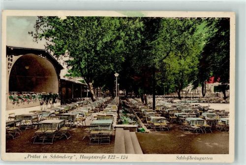 10115 W1000 Schöneberg - Gasthaus Prälat Schloßbräugarten Hauptstraße Musikmuschel