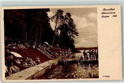 83410 W8229 Laufen , Salzach Foto AK Schwimmbad Abtsdorfersee