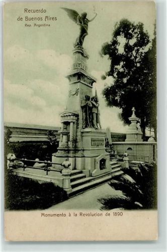 Buenos Aires 1890 Monumento a la Revolucion de Engel