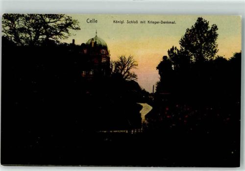 Celle 1911 Lönigl. Schloss mit Kriegerdenkmal