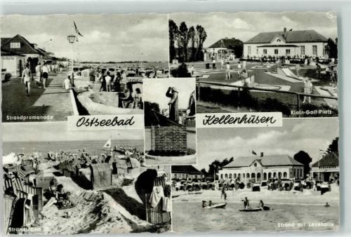 Kellenhusen Strand Lesehalle Minigolf Landpost