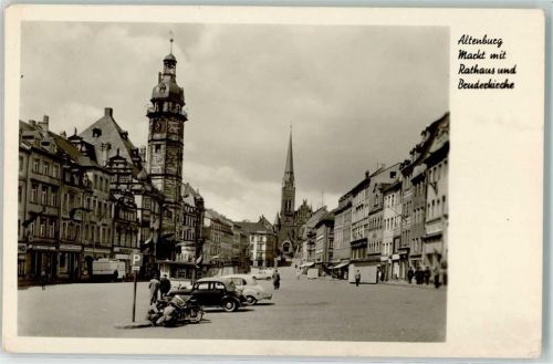 Altenburg Marktplatz Rathaus Bruderkirche