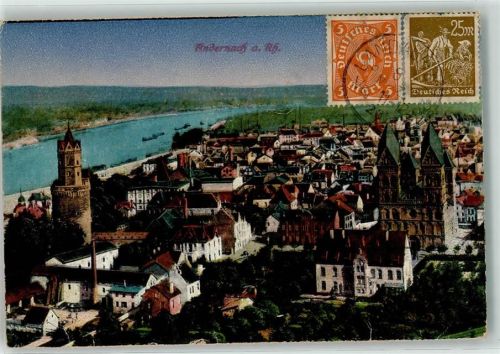 Andernach Rhein Runder Turm Inflationsporto 30 Reichsmark