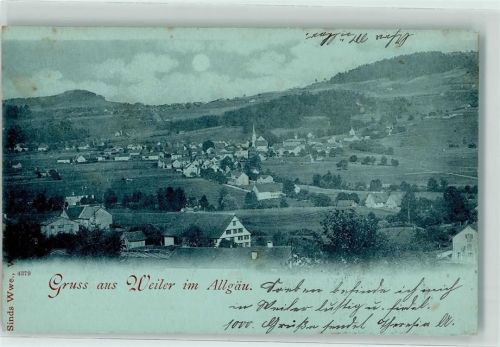 87538 W8975 Weiler i Allgäu 1900 - Mond Kirche