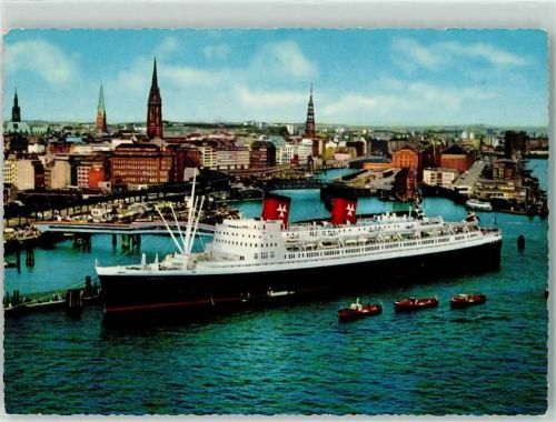 Passagier Schnelldampfer Hanseatic Hamburg Atlantik Linie Schleppschiff