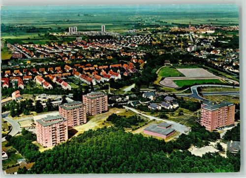 Buxtehude Fliegeraufnahme Sportplatz Kirche