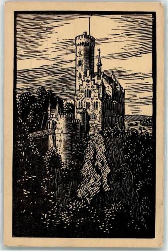 Lichtenstein Schloss sign.B.Marschall
