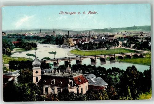 45525 W4320 Hattingen , Ruhr 1909 - Ruhrbrücke