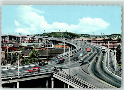Göteborg Götaälvbron Brücke Autos Kran Verkehr