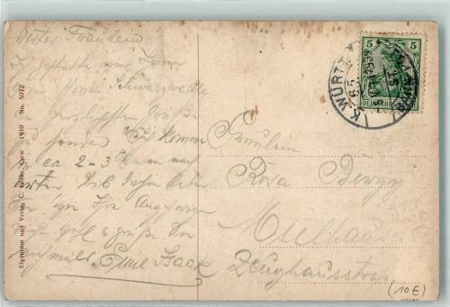 K. Württ. Bahn-Post Calw Bahnpoststempel 1911
