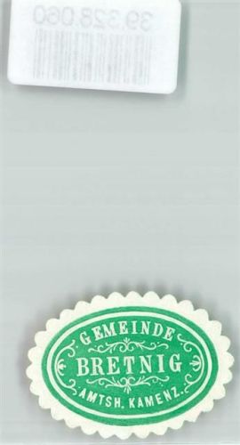 Bretnig Postwesen Gemeinde Bretnig Amtsh. Kamenz