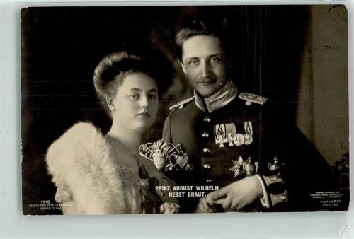 1908 Prinz august Wilhelm nebst Braut Verlag Liersch 1710 AK
