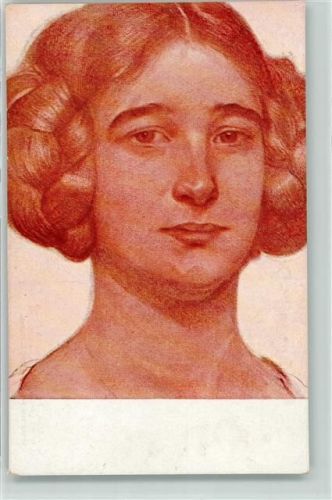 Serie XX-5 sign. Prof. Münzer , La Bella Frauenkopf mit Zöpfe