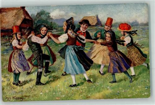 Ringelreihen Tracht Kinderbuch sign.Georg Mühlberg