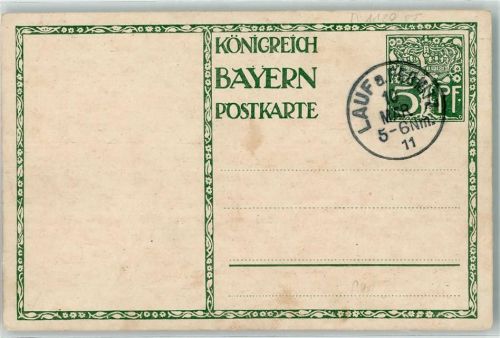 91207 W8560 Lauf a d Pegnitz 1911 Privatganzsache