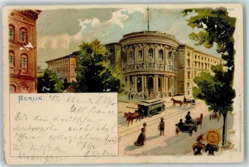 Kreuzberg 1899 Museum für Völkerkunde Pferdestraßenbahn