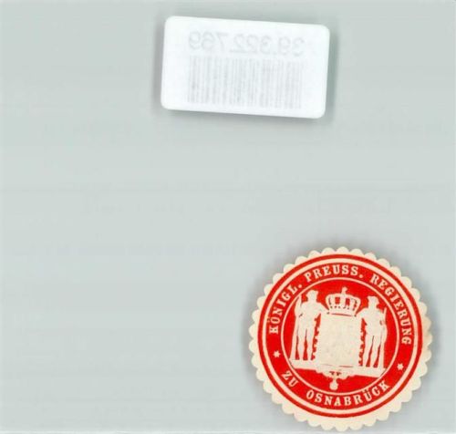 Osnabrück Königliche Preussische Regierung Krone Wappen Rot Weiß