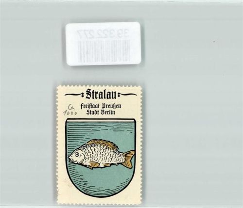 Friedrichshain Vignette Wappen Freistaat Preußen Stadt Berlin Stralau