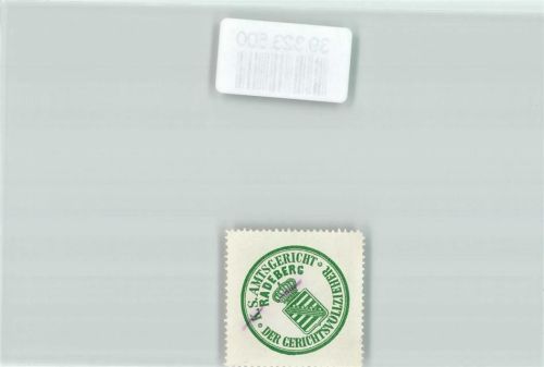 Radeberg Amtsgericht Sachsen Gerichtsvollzieher Krone Wappen Grün Weiß