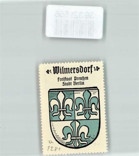 Wilmersdorf Vignette Wappen Freistaat Preußen Stadt Berlin