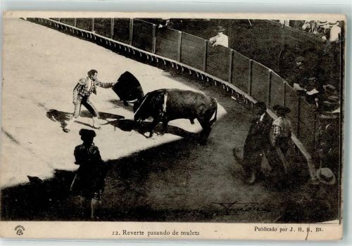 1904 Reverte pasando de muleta Stierkampf