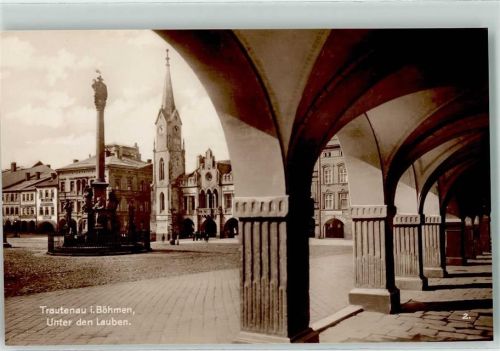 Trutnov Unter den Lauben Säule Kirche Trink Bildkarte