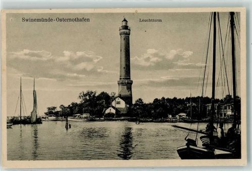 Swinemünde Leuchtturm Osternothafen Schiff Boot