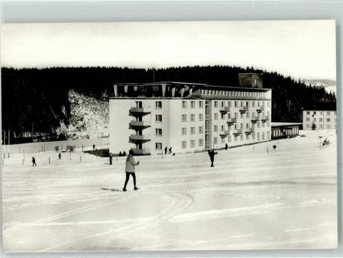 Cämmerswalde Winter FDGB Erholungsheim Paul Gruner Skifahrer