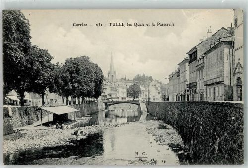 Tulle Correze les Quais et la Passerelle