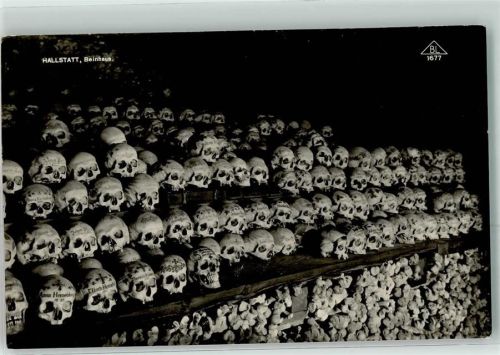 Hallstatt Beinhaus Totenkopf BL Nr.1677