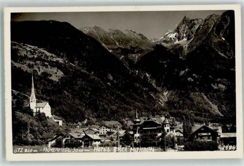 Oetz Hotel Drei Mohren Kirche Acherkogl 3010 m