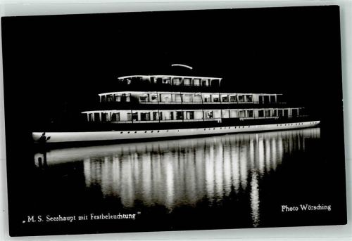 Starnberg M.S.Seeshaupt mit Festbeleuchtung Foto Wörsching Starnberger See