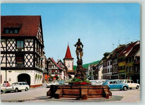 Gengenbach Volksbank Marktbrunnen Stadttor