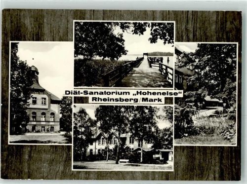 Rheinsberg Sanatorium Hohenelse mit Seebrücke