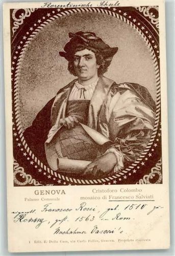 Genova Christopher Kolumbus Mosaik von Francesco Salviati