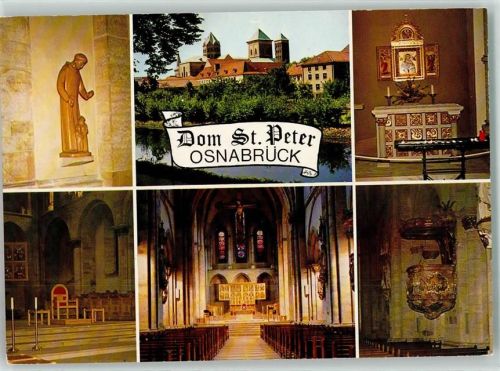 Osnabrück Dom St. Peter Inneres Altar Blumen Kerze