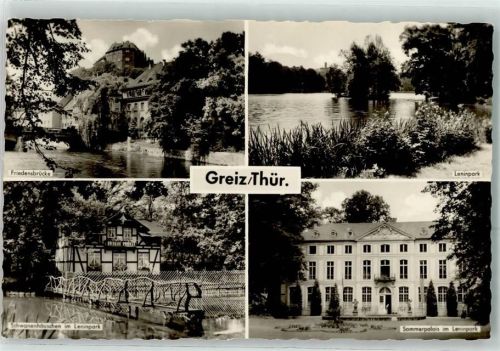 Greiz Leninpark Schwanenhäuschen Sommerpalais Friedensbrücke