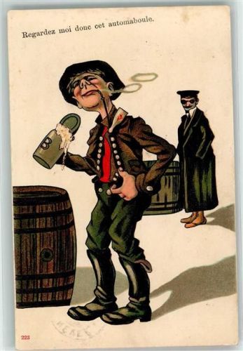 1906 Pfeife Typen Humor Regardez moi donc cet automaboule AK