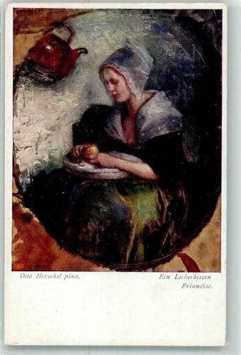 sign.Herschel Otto Frau Apfel Ein Leckerbissen B.K.W.I. Nr.1892