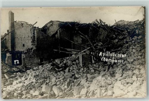 A village Zerstörung Champagne