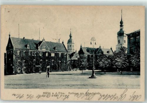 Riesa 1918 Rathaus am Albertplatz