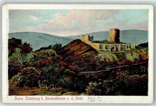 Bischofsheim 1907 Ruine Osterburg