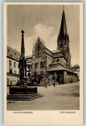 Aschaffenburg Stiftskirche Marktbrunnen Verlag Ottmar Zieher-München