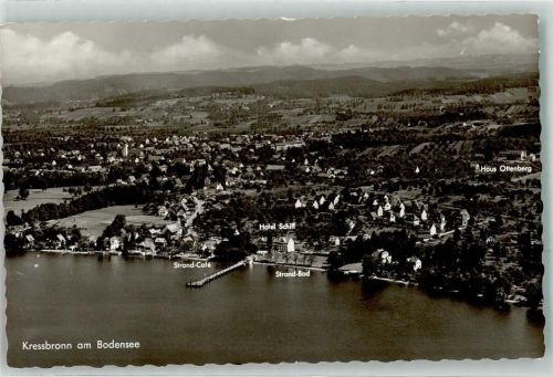 Kressbronn Fliegeraufnahme Strandbad Strandcafe Hotel Schiff
